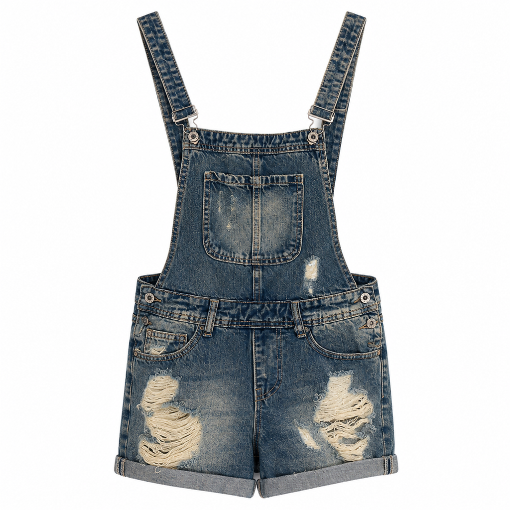 Unsigned - Jeans short salopette