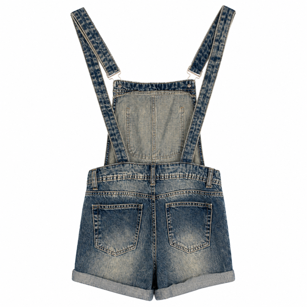Unsigned - Jeans short salopette