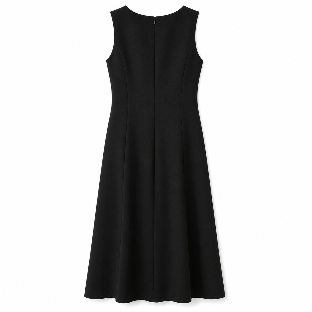 Armani Jeans (Italy) - Black pleated dress