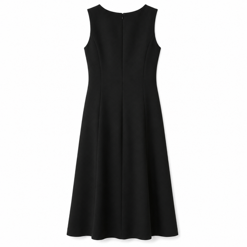 Armani Jeans (Italy) - Black pleated dress