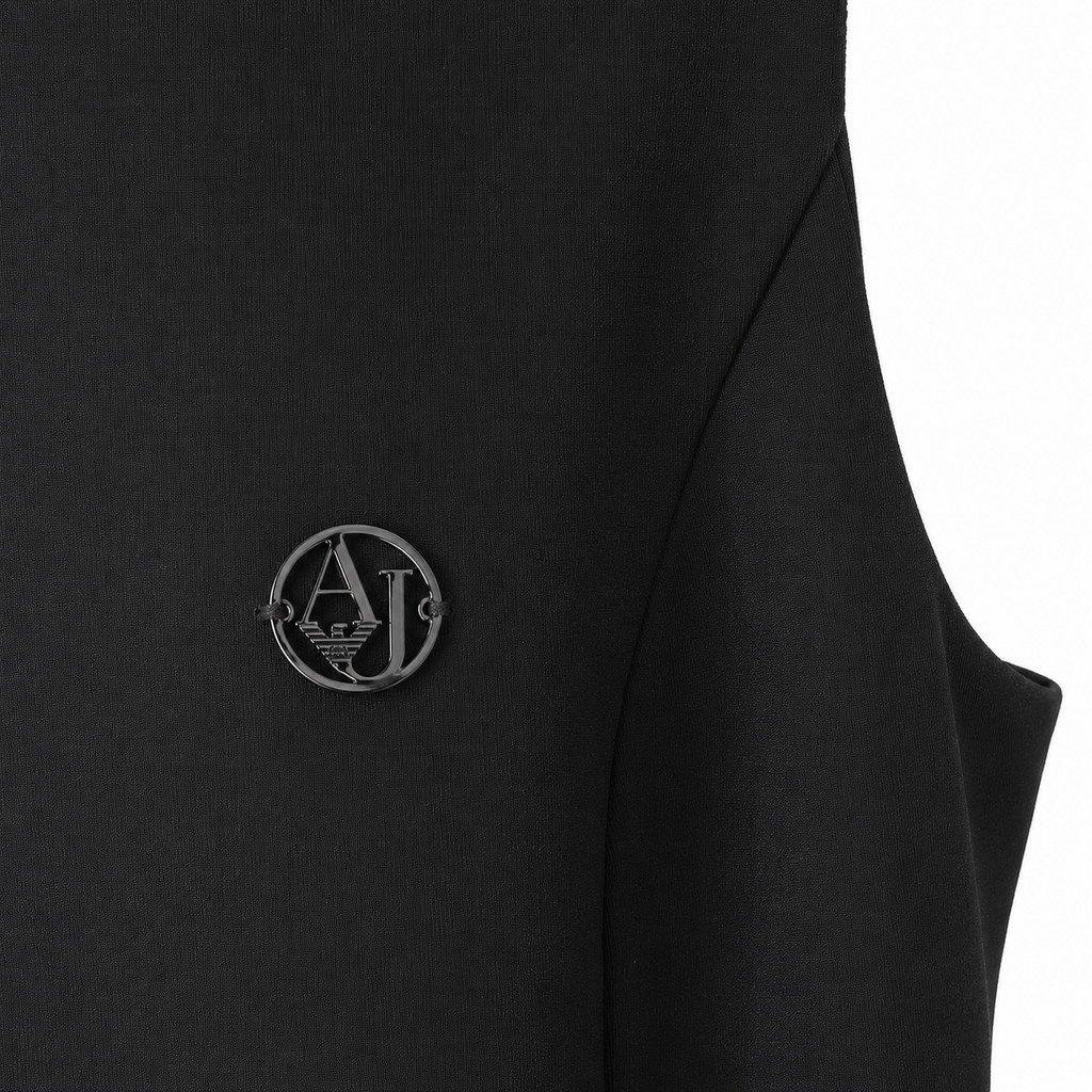 Armani Jeans (Italy) - Black pleated dress