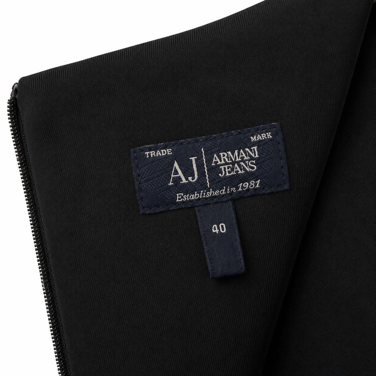 Armani Jeans (Italy) - Black pleated dress