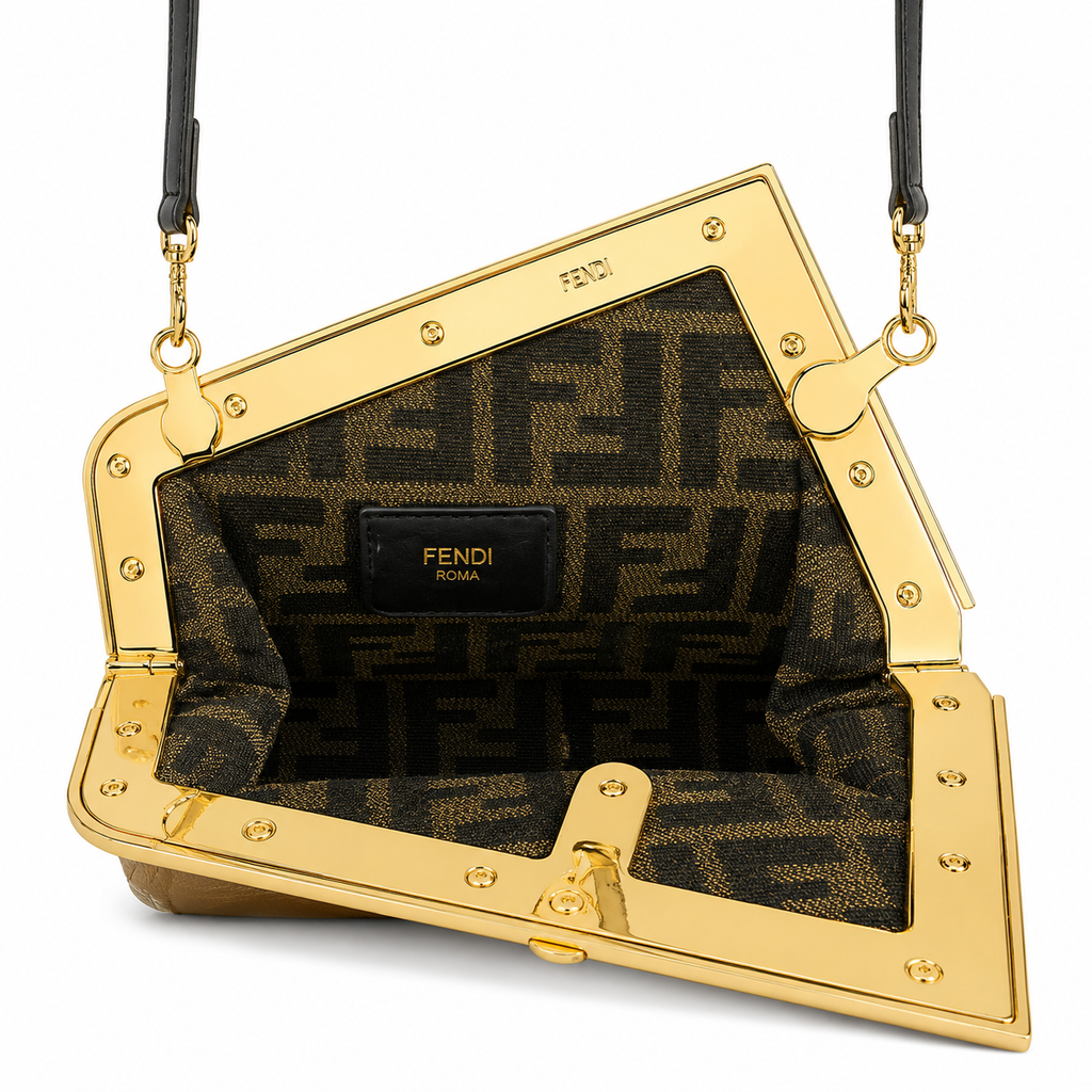Fendi - Golden leather purse