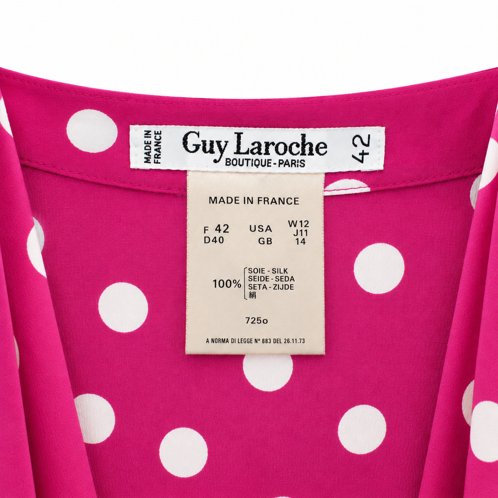 Guy Laroche (France) - Pink pois dress