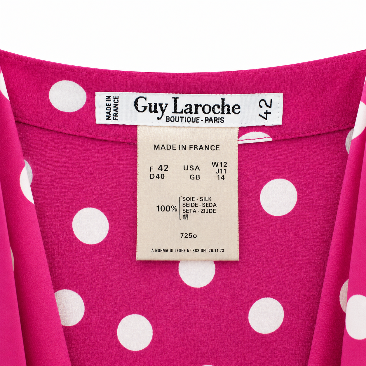 Guy Laroche (France) - Pink pois dress