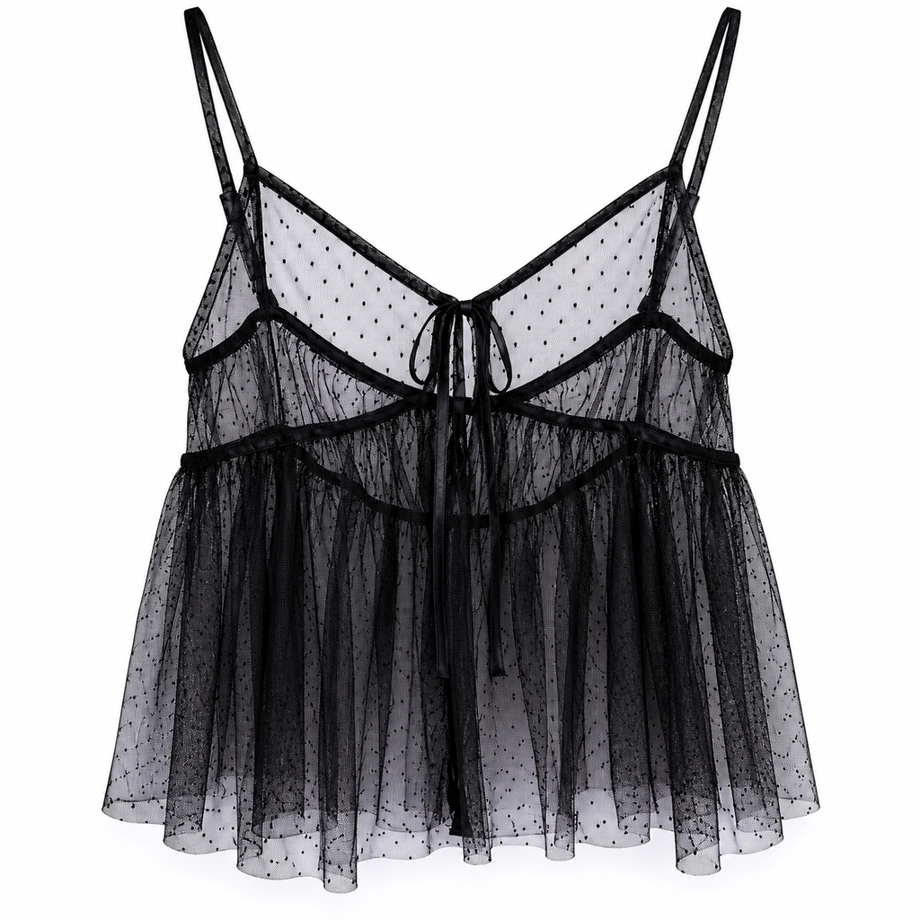 Unsigned - Black lace top
