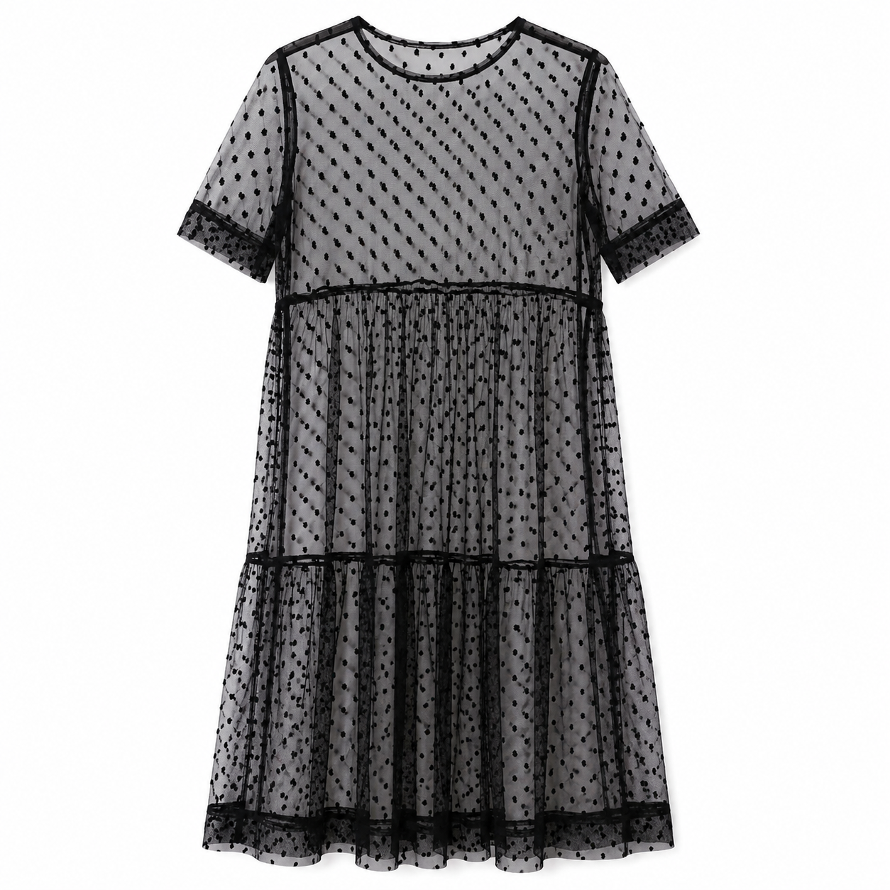 Unsigned - Lace pois dress
