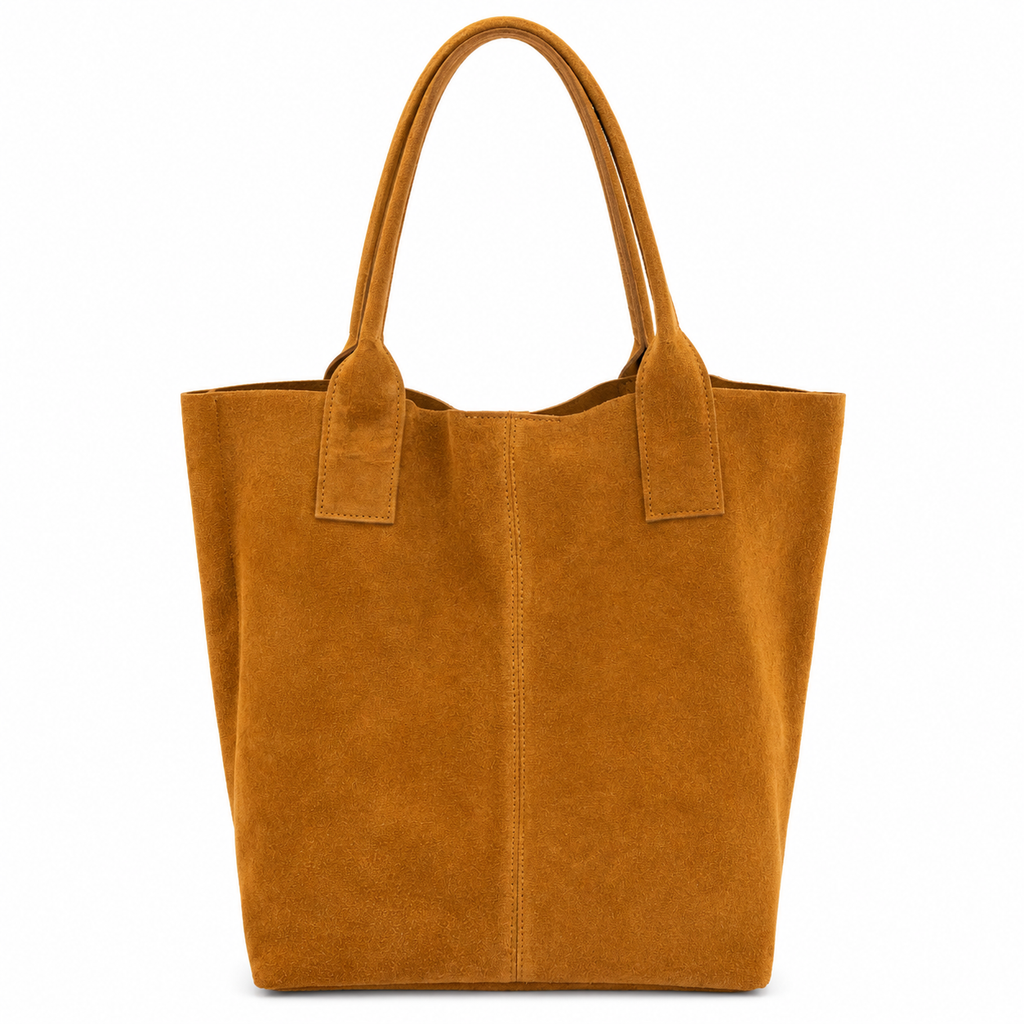 Unsigned - Brown leather bucket purse