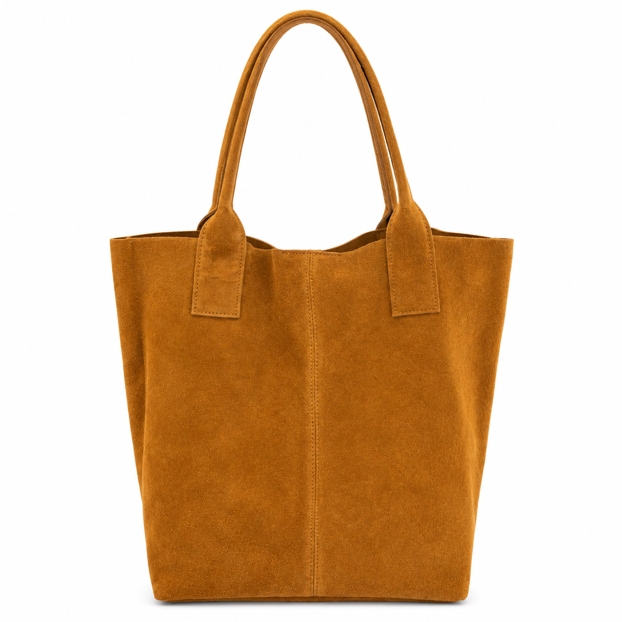 Unsigned - Brown leather bucket purse