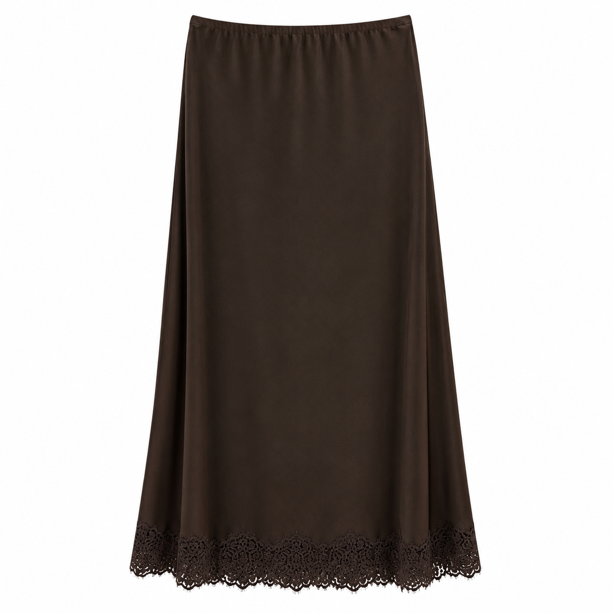 Unsigned - Satin and lace skirt
