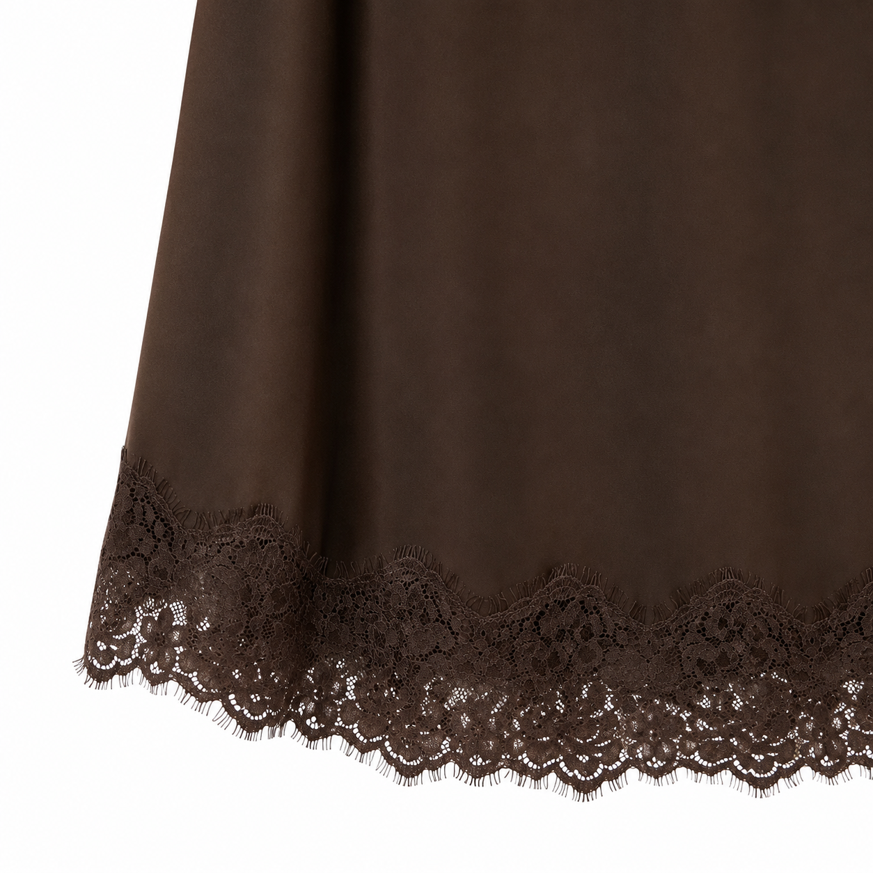 Unsigned - Satin and lace skirt