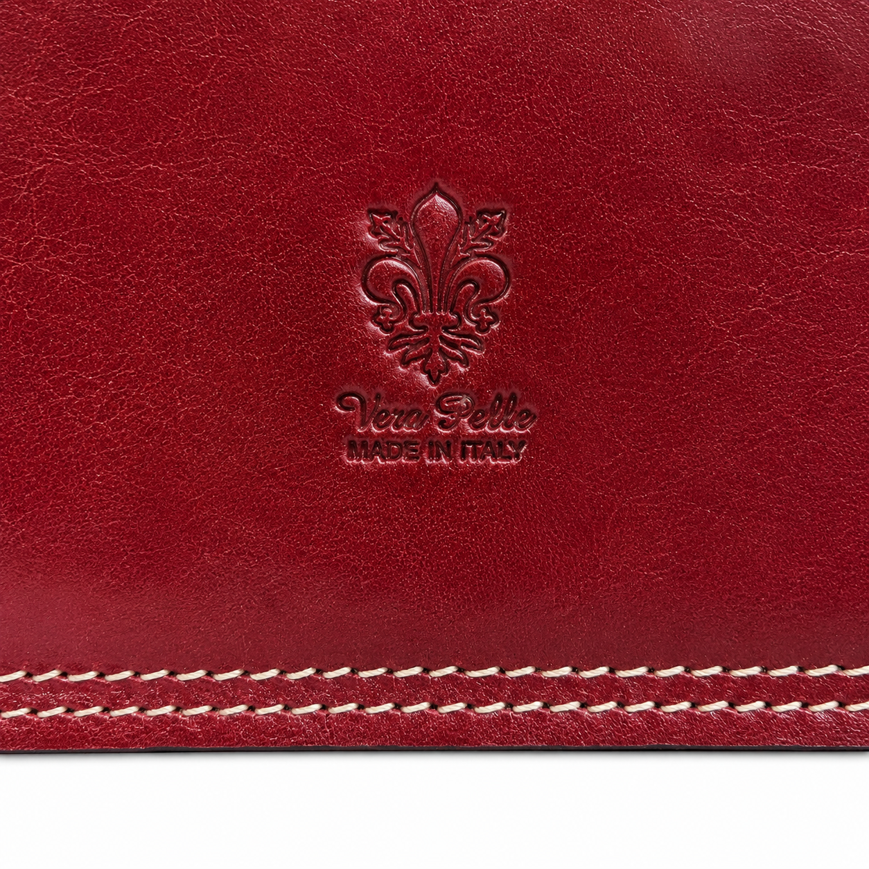 Unsigned - Red italian leather handbag