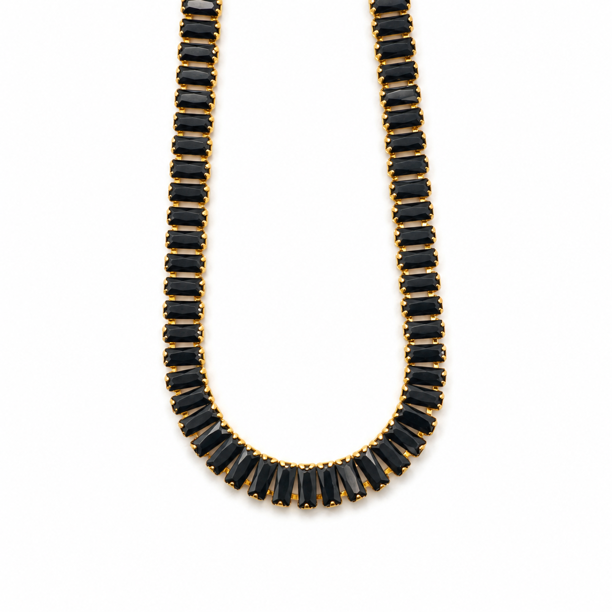 Unsigned - Black tiles necklace