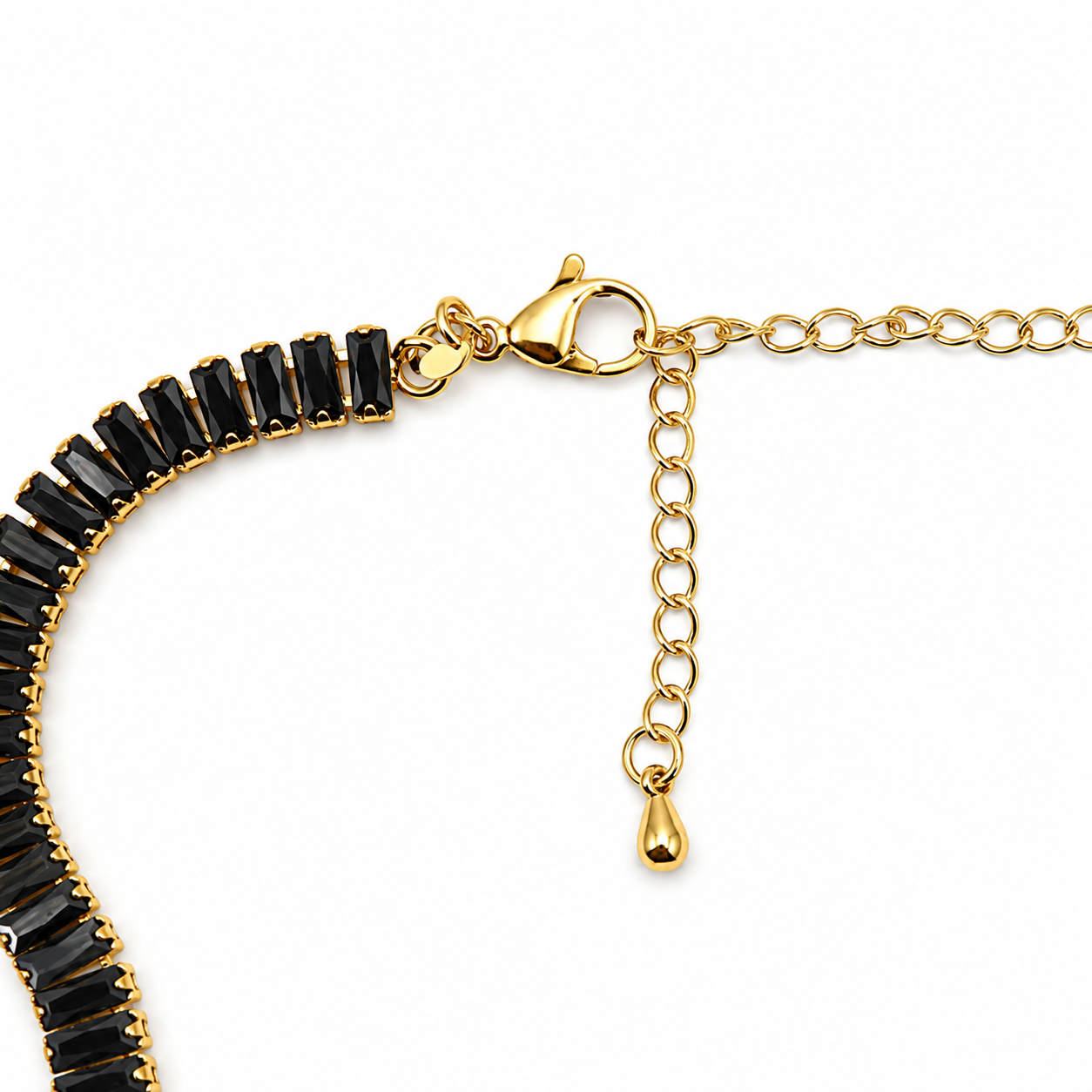 Unsigned - Black tiles necklace
