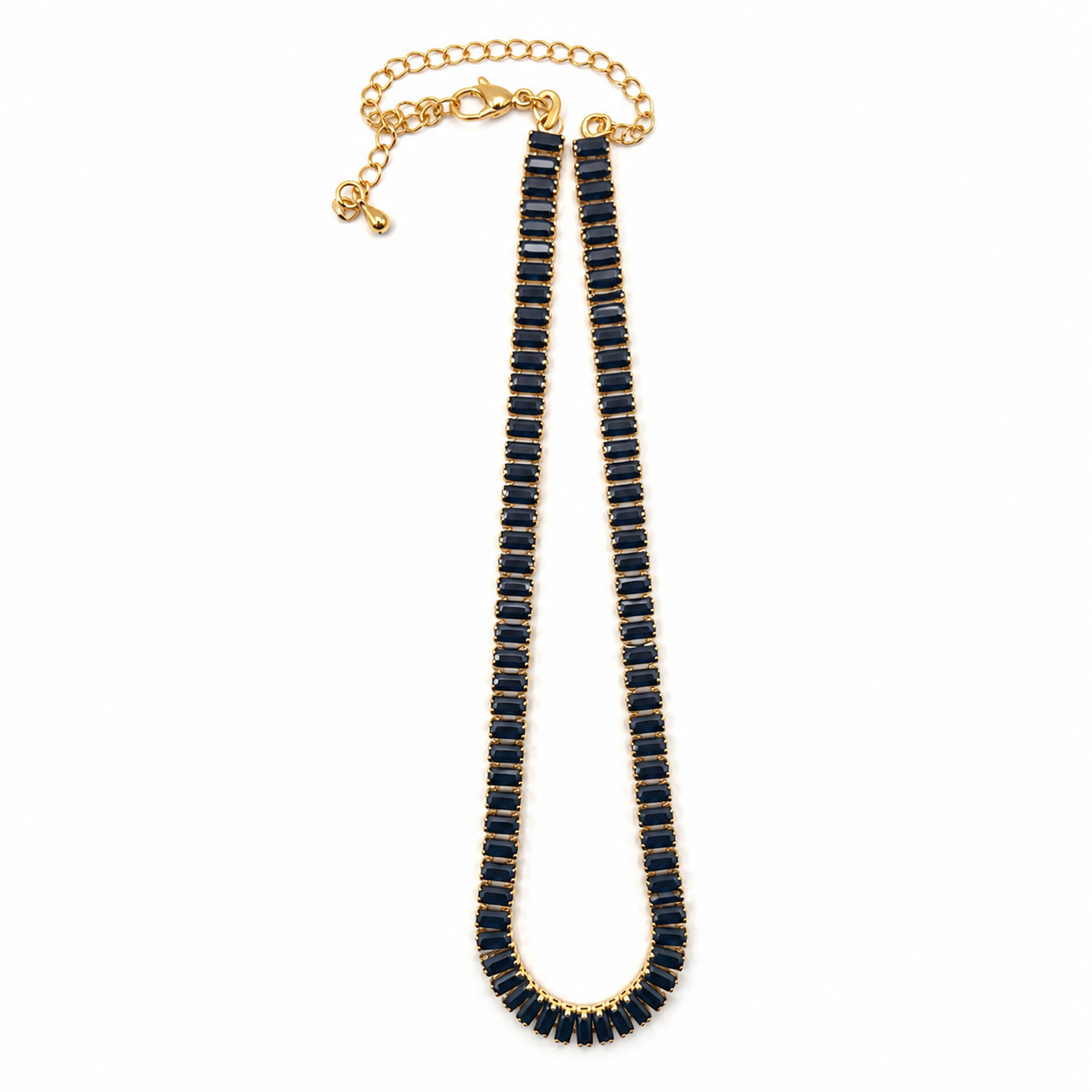 Unsigned - Black tiles necklace