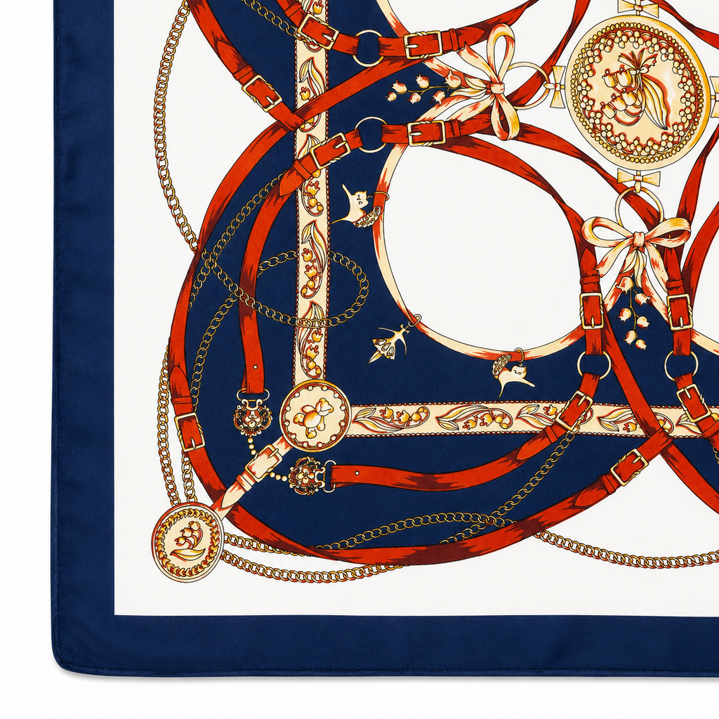Unsigned - Red and blue scarf