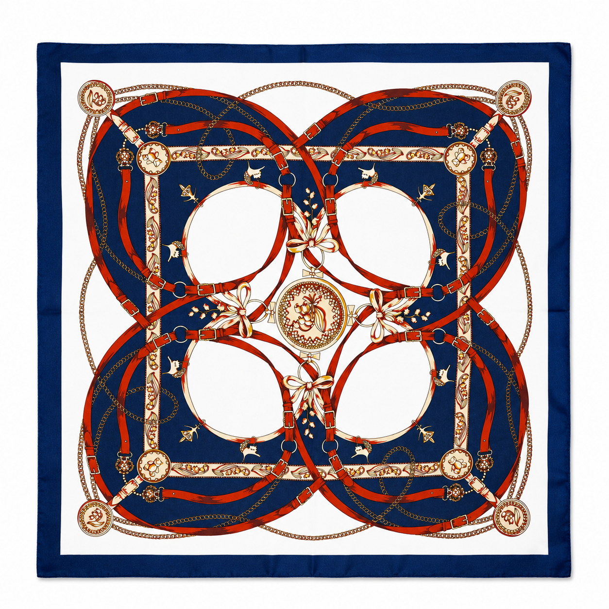 Unsigned - Red and blue scarf