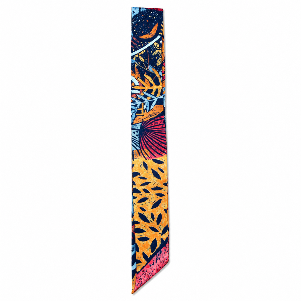 Unsigned - Colorful flower illustration necktie
