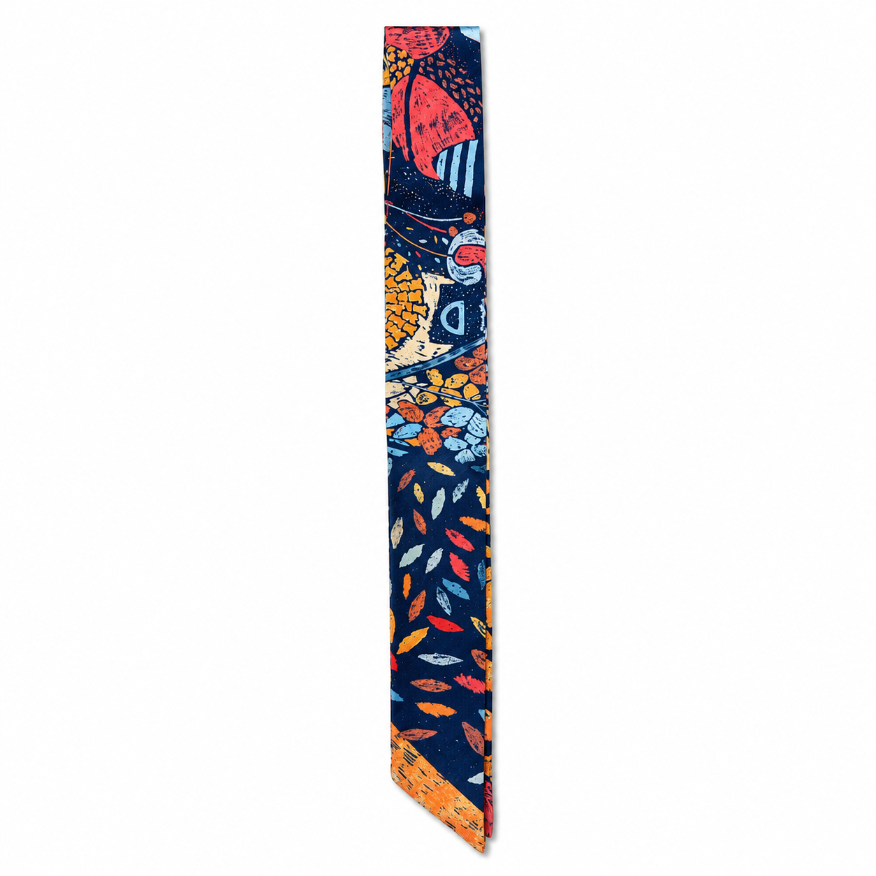 Unsigned - Colorful flower illustration necktie