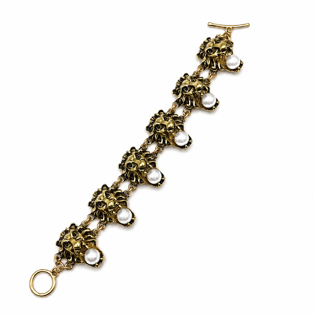 Unsigned - Lions pearls bracelet