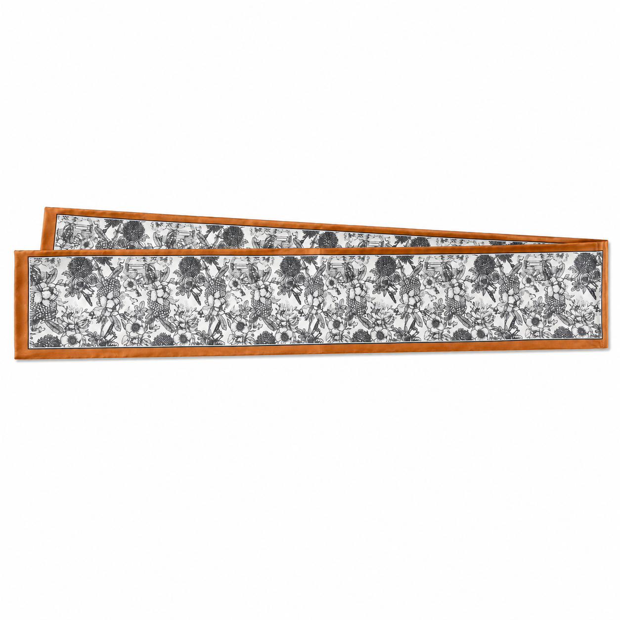 Unsigned - Brown flower patterned necktie