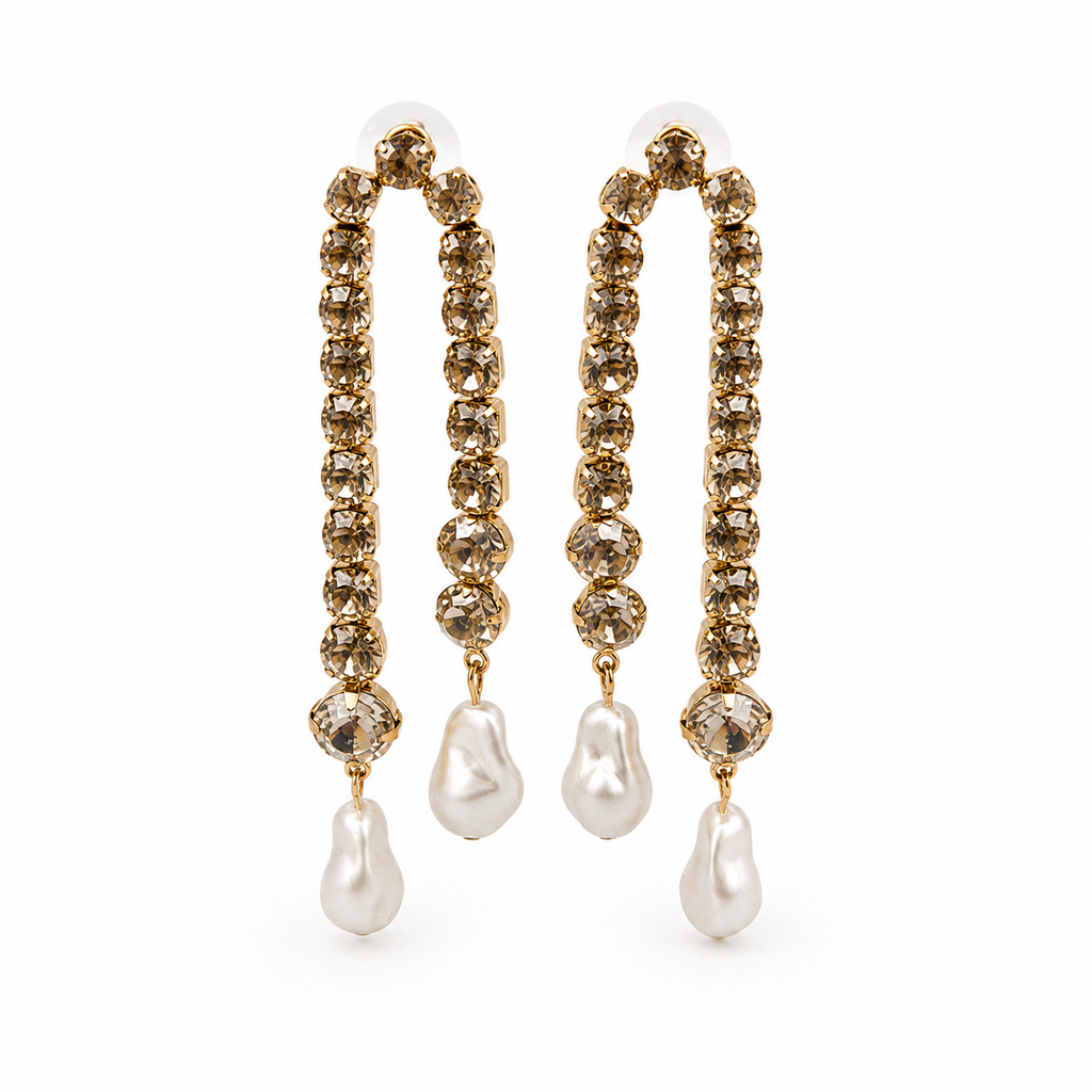 Unsigned - Diamonds and pearls earring