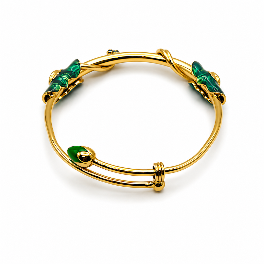 Unsigned - Golden cornucopia bracelet