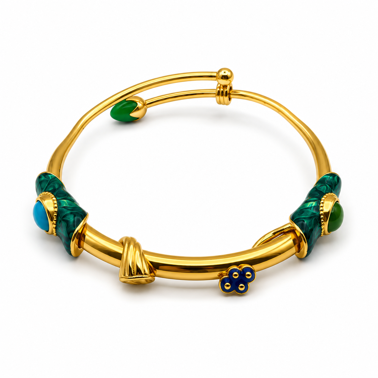 Unsigned - Golden cornucopia bracelet