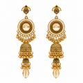 Unsigned - Golden chandelier earrings