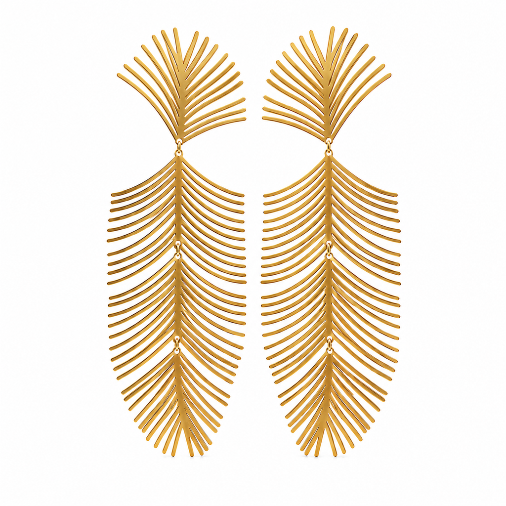 Unsigned - Palm shaped earrings