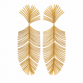 Unsigned - Palm shaped earrings