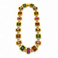 Unsigned - Colored stones necklace