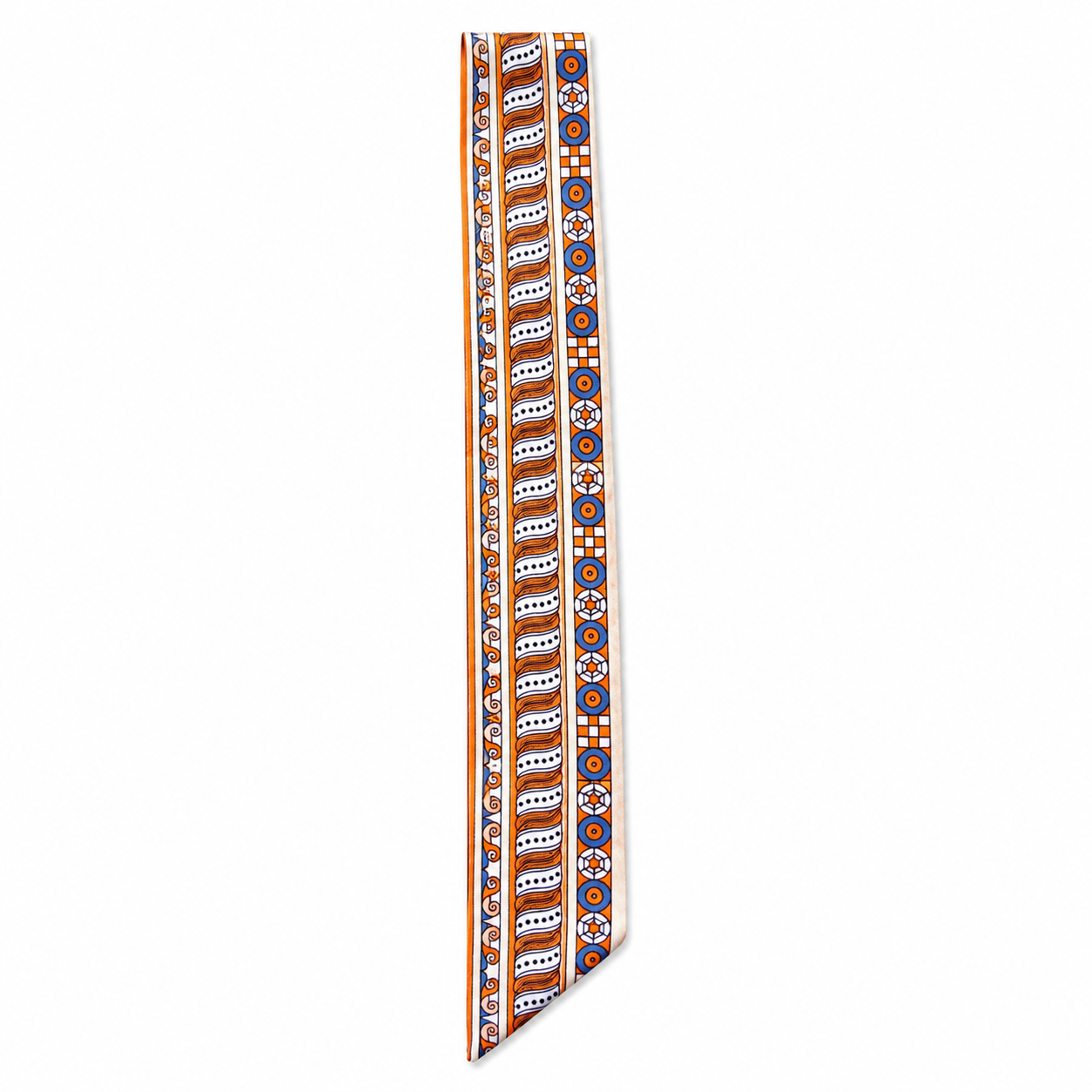 Unsigned - Orange chain patterned necktie