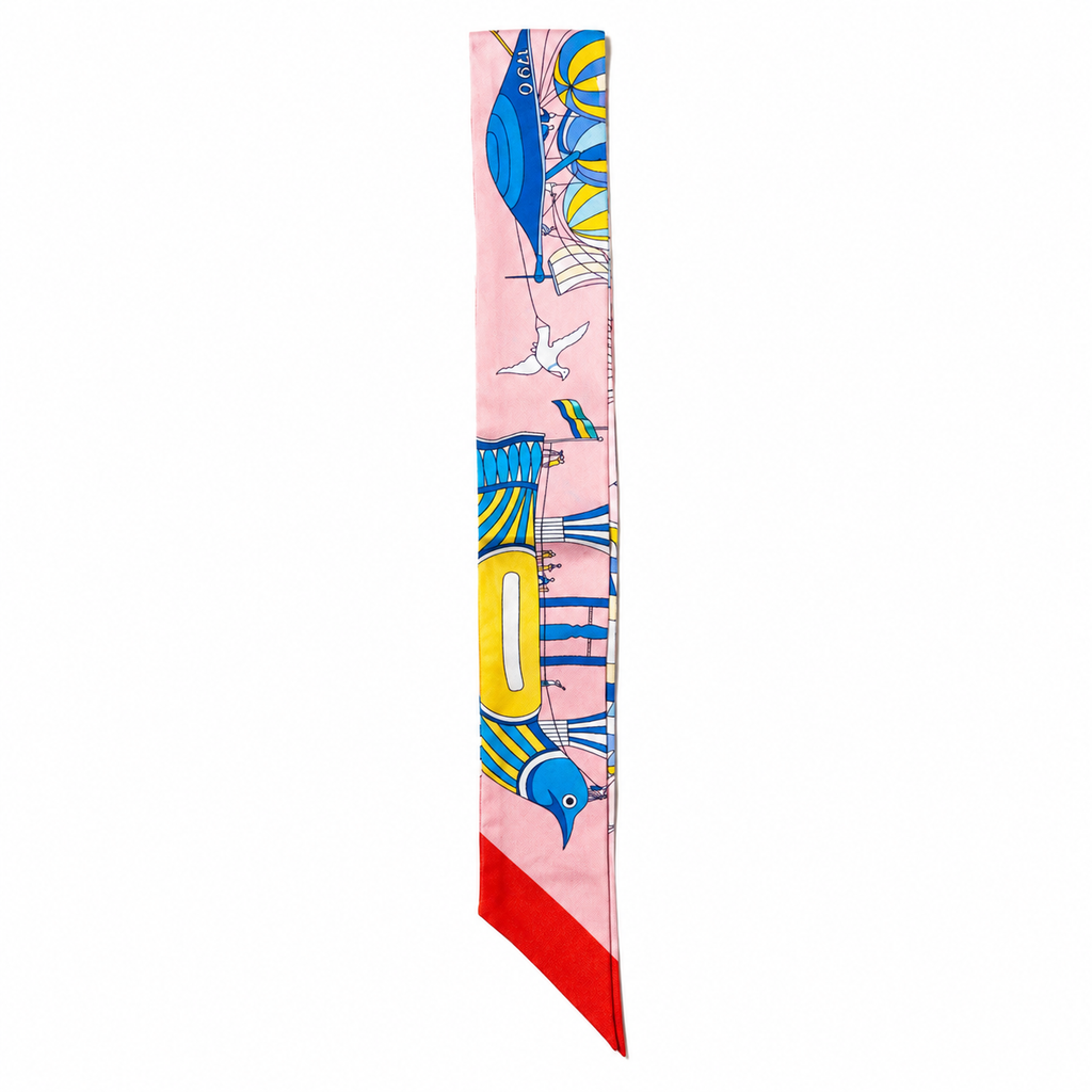 Unsigned - Pink and blue air ballon necktie