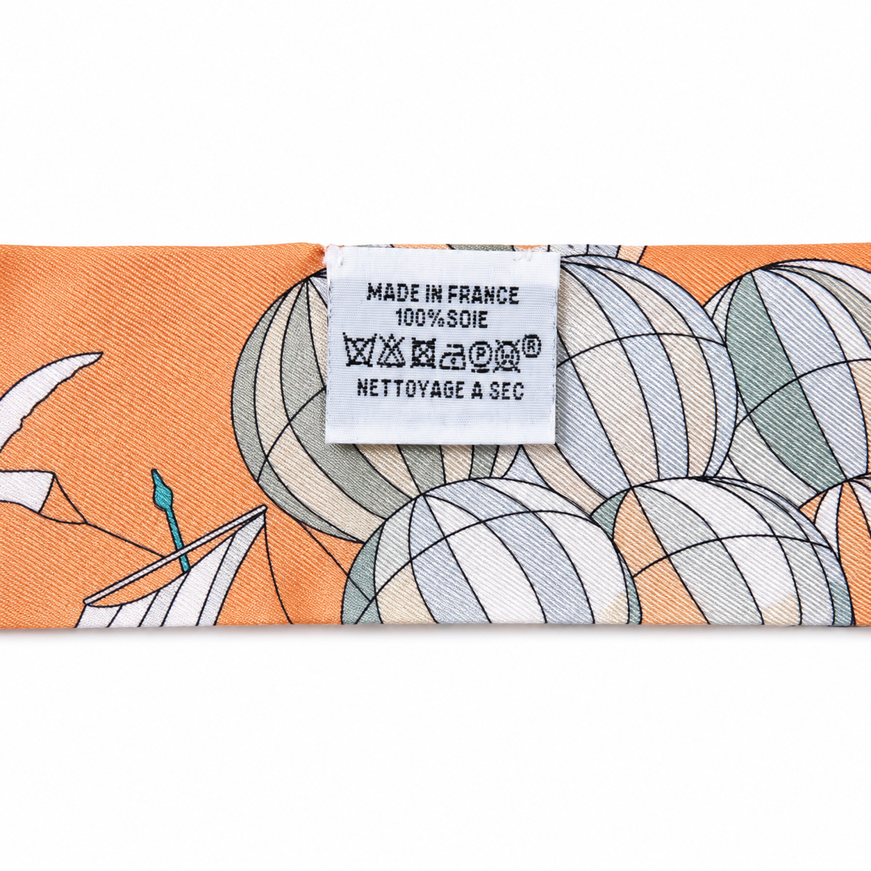 Unsigned - Shaded orange air ballon necktie
