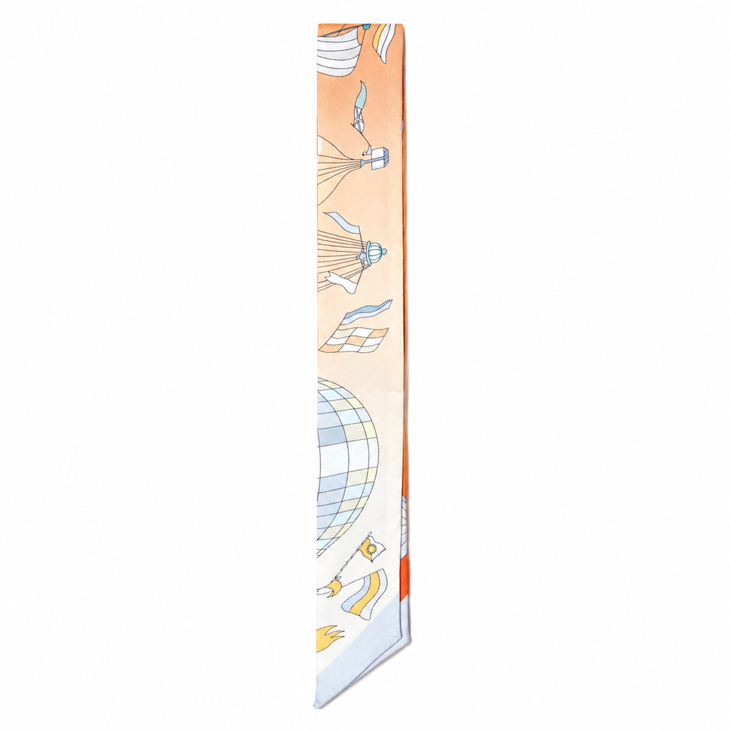 Unsigned - Shaded orange air ballon necktie