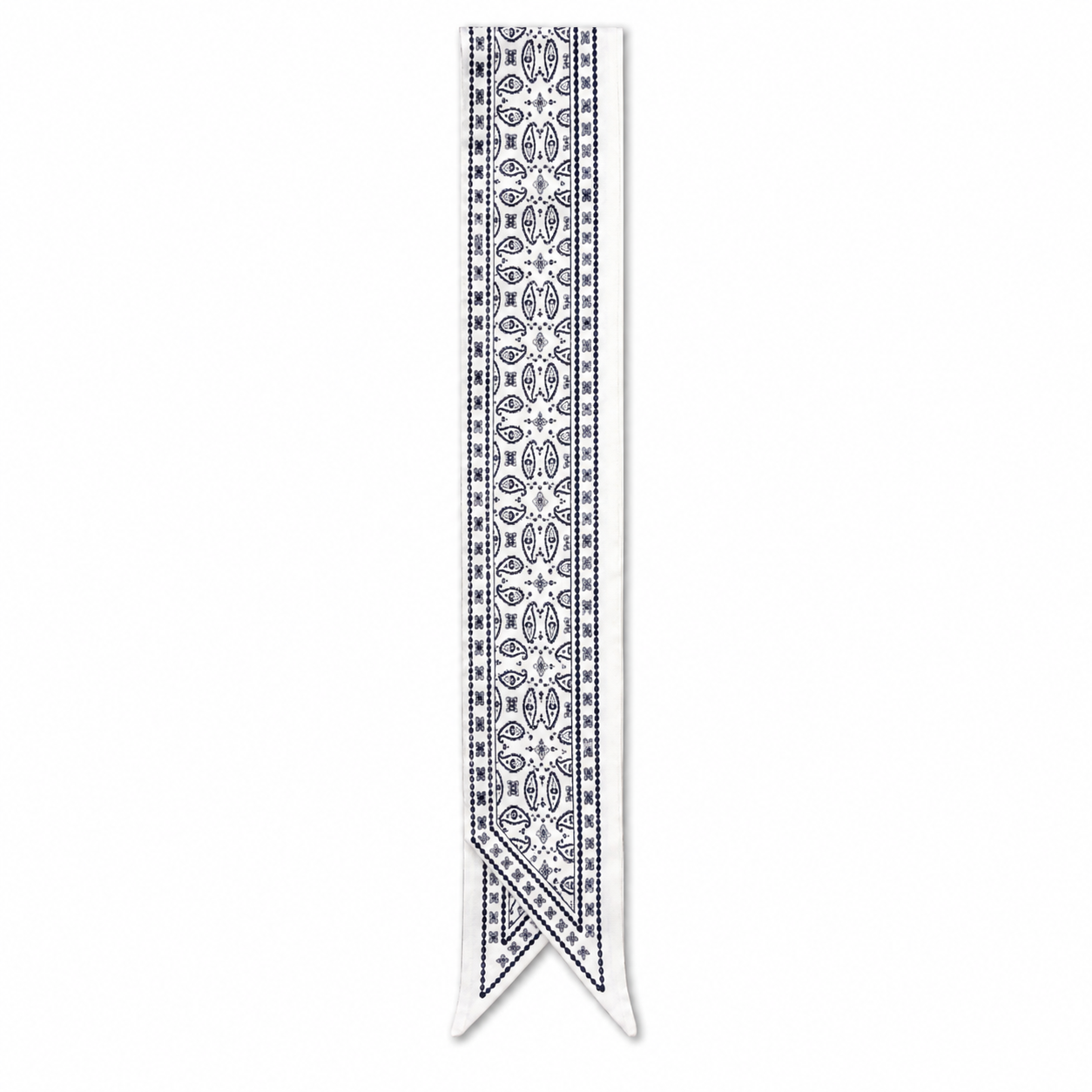 Unsigned - Blue and white necktie